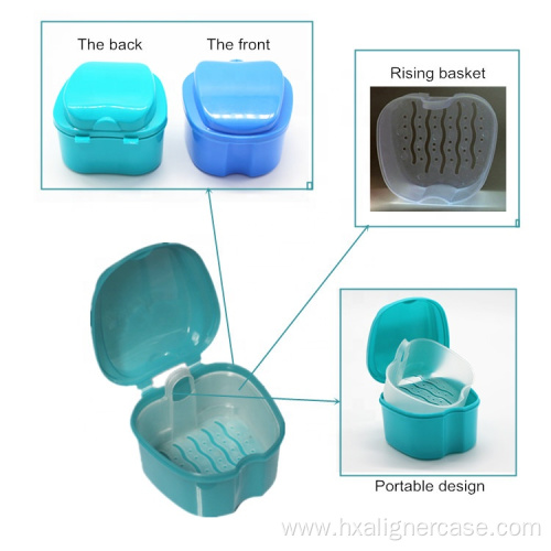 Dental Rising Basket Cleaning Bath Plastic Denture box